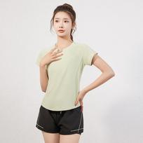 Women's 2025 Yoga Outfit - Sports T-Shirt, Slim Fit Quick Dry Top & Running Shorts - 3-Piece Summer Fitness Set XL