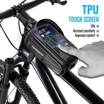 1L Mountain Bike Top Tube Bag Waterproof Hard Shell Road MTB Bike Upper Tube Pannier Pouch Reflective Pattern Cycling Equipment China Mainland