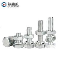 GUWANJI Galvanized Hex Head Bolt & Nut Washer Set M20x80 (2 Sets)
