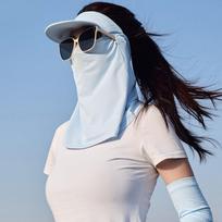 Eye Protection Sunscreen Face Cover Solid Color UV Protection Veil Elastic Ice Silk Mask  Summer