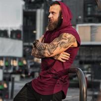 Men's Sleeveless Slim-Fit Hoodie Vest for Fitness Triple Extra Large