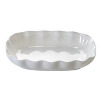 Ceramic Ruffled Edge Serving Plate Heat-resistant Steamed Fish Plate Simple Salad Dish  Soup