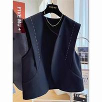 Vests Women Layering Slim Fit Chic Trendy Summer All-match Solid Harajuku Korean Fashion Office Lady Blazer Profession Styl XS