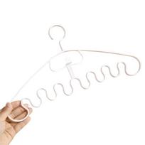 Waves Clothes Hangers Drying Rack Multifunctional Plastic Bag Holder Underwear Tie Belt Hanger Storage Bedroom Closets Organizer White-1PC