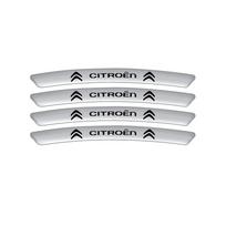 4Pcs Aluminum Car Badge Emblem Wheel Hub Rims Decor 3D Stickers For Citroen C4 Grand Picasso C-ELYSEE C3 C5 Aircross Berlingo C1 For Citroen
