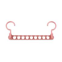 9 Hole Magic Hanger Creative Multi-functional Hanger Household Internet Popular Magic Storage Artifact Non-slip Drying Rack Red