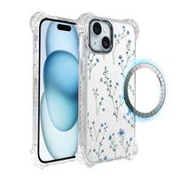 Etui Iphone 15 Ibizu Dropguard Ultra Z Magsafe, Pastel Bloom, Niebieski Sen