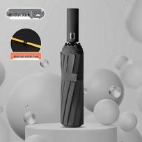 Automatic 12-Rib Folding Sun & Rain Umbrella