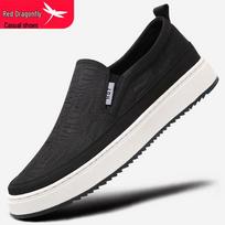 Red Dragonfly Men's Low-Top Canvas Slip-On Shoes - Breathable Board & Driving Shoes 41