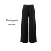 Navigare Women's Elastic Waist Draped Wide-Leg Pants L
