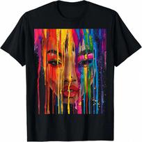 Colorful Axolotl Illustration Animal Graphic T-Shirt S