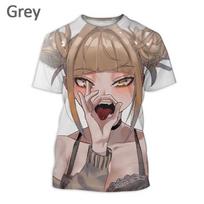 Summer Toga Himiko 3D Printing T-shirt Fashion Men's Casual Round Neck Top My Hero Academia Cute Funny Short Sleeve XS