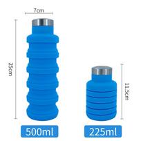JM Shop 500ML Portable Silicone Folding Cup  Creative Cycling Sports Water Bottle Bottle Outdoor Retractable Silicone Water Cup 500ml
