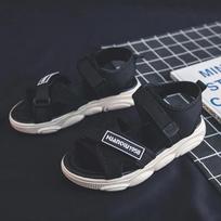 Sports Sandals Women's Soft Sole Lightweight Korean Fashion Sandals Student Hook&Loop Beach Shoes 40