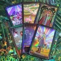 Vandeniui atsparus PVC „The Shuttle Mirror Tarot Deck“ 12x7 cm popierinis vadovas pradedantiesiems, 80 vnt.
