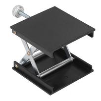 Laboratorinė kėlimo platforma 90x90mm, reguliuojamo aukščio, matavimo įrankis, rankinė kėlimo platforma, juoda juoda