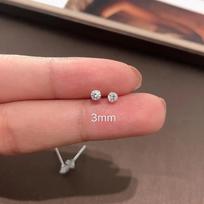 925 prabos sidabriniai papuošalai Moteriški Madingi Mieli Maži Skaidrūs Kristaliniai Auskarai Studs Dovana Mergaitėms Paauglėms Moteriai Prabangūs Papuošalai