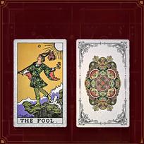 Holographic Gold Foil Rider Tarot Deck - 78 Cards PET Plastic, Waterproof & Scratch-Resistant, with Paper Guidebook 12*7cm