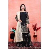 BOLLYOOD PAKISTANI DIZAINERIO SALWAR KAMEEZ MOTERIMS INDIŠKI VAKARINIAI DRABUŽIAI SHARARA KOMPLEKTAS VFP-1887a L-40