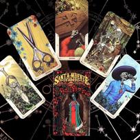 Santa Muerte Taro kortos 78 lapai Borad žaidimų taro kaladė Oracle kortų žaidimas PDF vadovas
