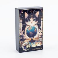 Cat Tarot 78 Card Deck English Version Board Game Divination Tools for Fun Fortune Telling Cards