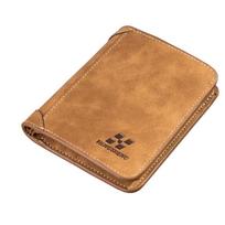 Men's Vintage Matte Leather Tri-fold Wallet with Multi-card Slots, Korean Style