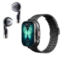 D8 Headset & Watch 2-in-1 Heart Rate Blood Pressure Blood Oxygen Bluetooth Call Activity Tracker Smart Watch For Men And Women Steel watch strap juoda