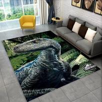 3D J-Jurassic Park Dinzaurų Kilimas Didelis Plotas Kilimas Miegamasis Vaikų Žaidimų Kambarys Grindų Kilimėlis Neslystantis Svetainės Dekoras Linksmas Sofos Akcentas 40x60cm gray