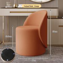 Sukamoji persirengimo kėdė su atlošu miegamajam, nagų salonui ar makiažo kambariui Diameter 39cm, Height 43.5cm (Backrest 67cm)