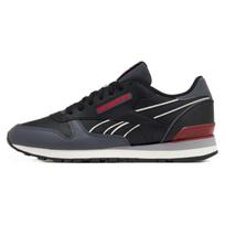 Reebok Classic Leather CLIP Cushioning, Wear Resistant Low top Running Shoes Unisex Black Red Sneakers 100074395 42.5
