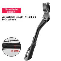 For Commuting Black Bike Kickstand Adjustable Height Kickstand Reinforced Aluminum Alloy Extra-wide Anti-slip Base