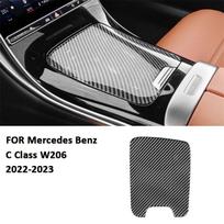 For Mercedes Benz C Class W206 - Carbon Fiber Car Center Console Storage Box Panel Trim Cover Decoration Sticker
