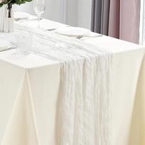 10Pcs Cheesecloth Table Runner Boho Gauze Table Runner 90x180cm Romantic Table Runner for Wedding Bridal Shower Birthday Party