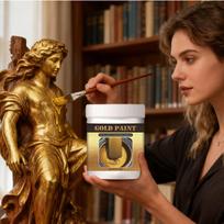 Gold Craft Paint 300g Water-Based Liquid Watercolor Liquid Gold Paint For Window Iron Railing Furniture Hardware Craft Wood China Mainland