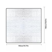 195x180cm Tent Floor Mat Insulating Ground Pad Aluminum Foil Mat Outdoor Thermal Foil Blanket For Survival Hiking Picnics One Size