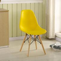 Nordic Modern Dining & Office Chair with Plastic Backrest - Simplistic Design for Home and Work.