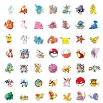 50 vnt. Pokemon Anime Lipdukai Pikachu Nešiojamojo kompiuterio Riedlentės Scrapbooking Lagamino Dviračio Kawaii Lipdukas Gitaros Telefono Animacinis Vaikų Dovana Žaislai