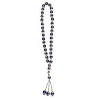 Muslin Religious Supply Resin Unisex Muslim Prayer Beads Round Rediing Words Rosary Worship Supplies Accessory Worship Supplies mėlyna