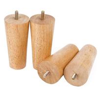 12CM Oak Wood Sofa Legs Set M8 Bolt Tapered Replacement for Sofa Bench Chair Coffee Table Cabinet 4Pcs style 1