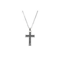 Emporio Armani Cross Decoration Stainless Steel Necklace Men necklaces Silver EGS1705040 F,Silver