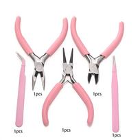 5Pcs/Set Round Nose Pliers Jewelry Pilers Tweezers Jewelry Tools Kit for DIY Jewelry Making Accessories Supplies