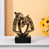 Horse Head Statue Resin Horses Sculptures Paperweight Horse Art Figurines Ornament for Home Decors Collectibles Gift