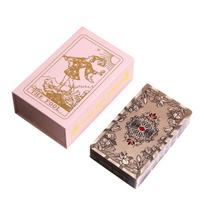 Gold Foil Tarot Cards Deck with Intricate Pattern Design Classic Tarot Deck for Divination Self Reflection and Card Reading One Size