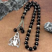 Stainless Steel Catholic Jesus Cross Car Pendant for Women Men Gold Silver Color Holy Christian Glass Beads Chain Jewelry Gift