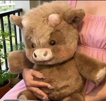Aukštos kokybės 45cm Aukštos kokybės veršelis Aukštos kokybės pliušinis Aukštos kokybės žaislas Aukštos kokybės animacinis Aukštos kokybės kimštas Aukštos kokybės gyvūnas Aukštos kokybės 45cm ruda