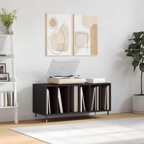 Vidaxl Szafka Na Płyty, Czarna, 100X38X48 Cm, Materiał Drewnopochodny