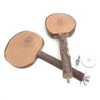 Practical-Natural Tree Wood Pet Parrot Raw Wood Fork Tree Branch Stand Rack Squirrel Bird Hamster Branch Perches Chew Bite