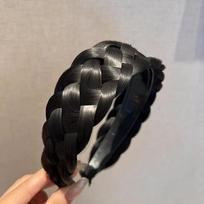 Wide Twist Fishbone Braided Wig Headbands Handmade Head Hoop For Women Hair Styling Headwear Accessories Gift Decor