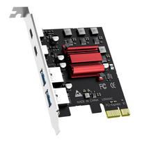 GLOTREND U3044AC PCIe USB Expansion Card, 4-board USB 3.2 GEN1 [Type-C x 2 + Type-A x 2], WindowsLinux compatible (Mac OS not supported)