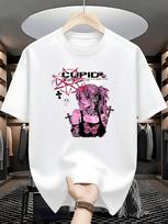 Cupid Street Art Graphic Unisex T Shirt Urban Punk Style S